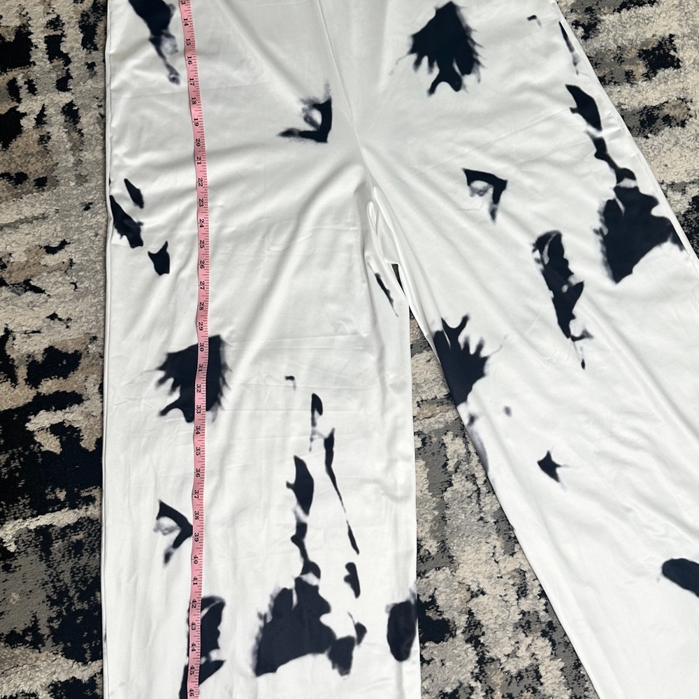 SHEIN Women's Black and White Jumpsuit Tie Dye Cami Wide leg New Without Tag XL - Picture 12 of 12